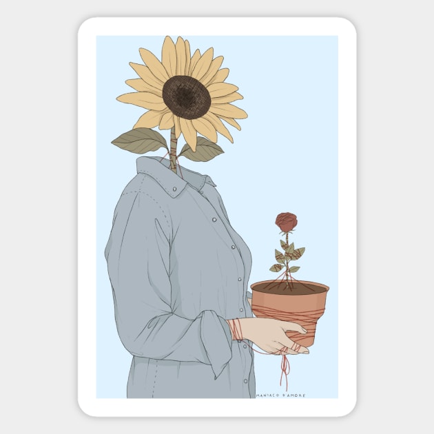 Sunflower Sticker by maniacodamore